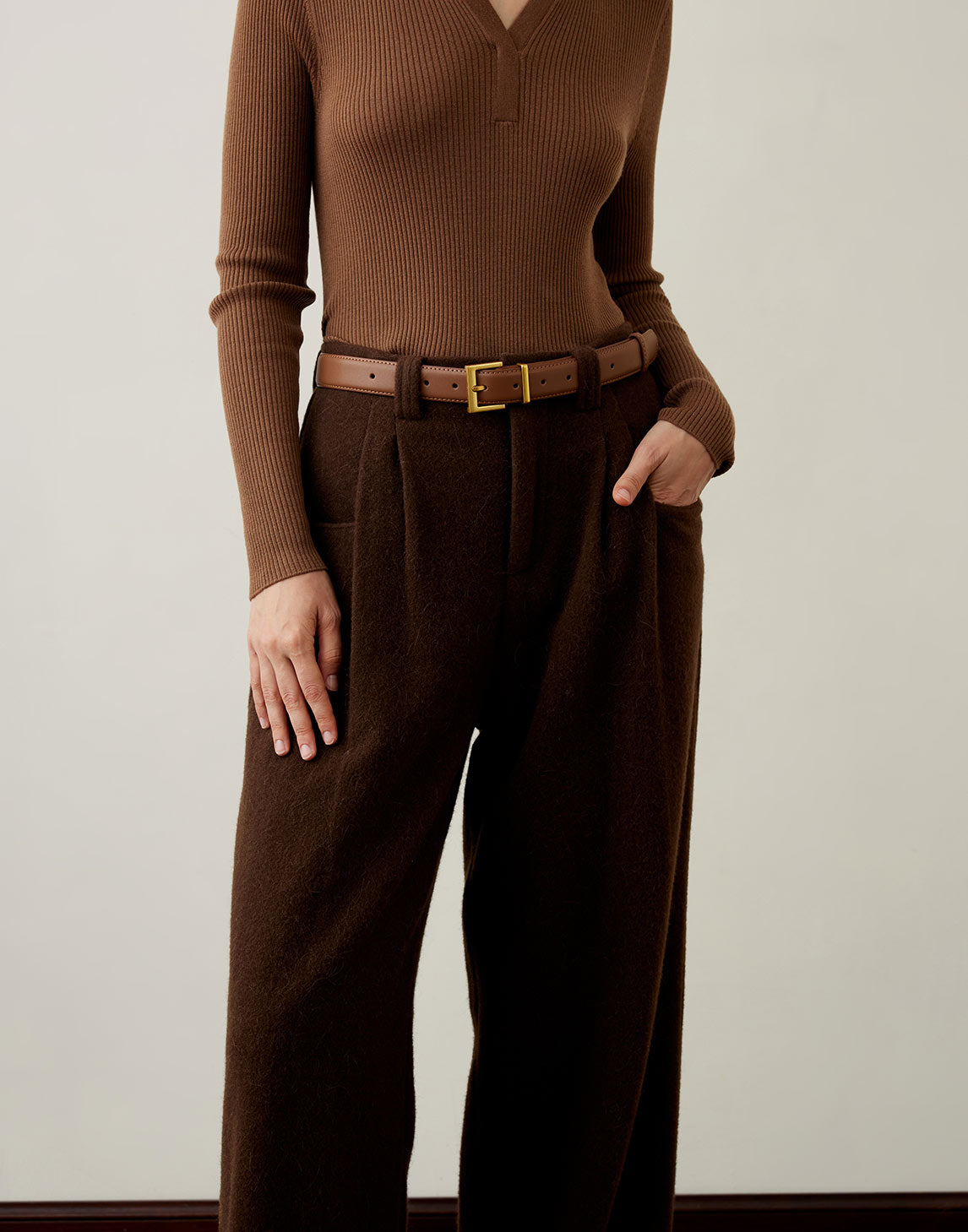 Pantalon en laine raffinée