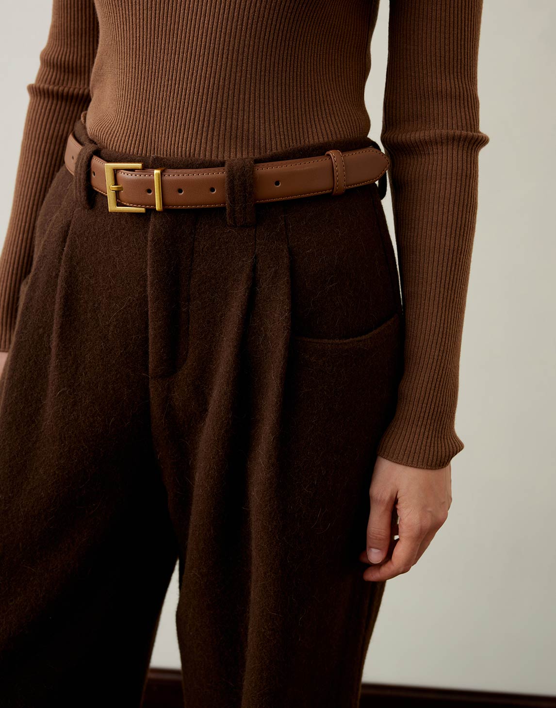 Pantalon en laine raffinée
