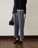 Worsted Wool Gray Suit Pants