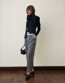 Worsted Wool Gray Suit Pants