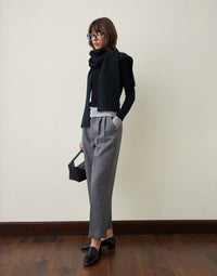 Worsted Wool Gray Suit Pants