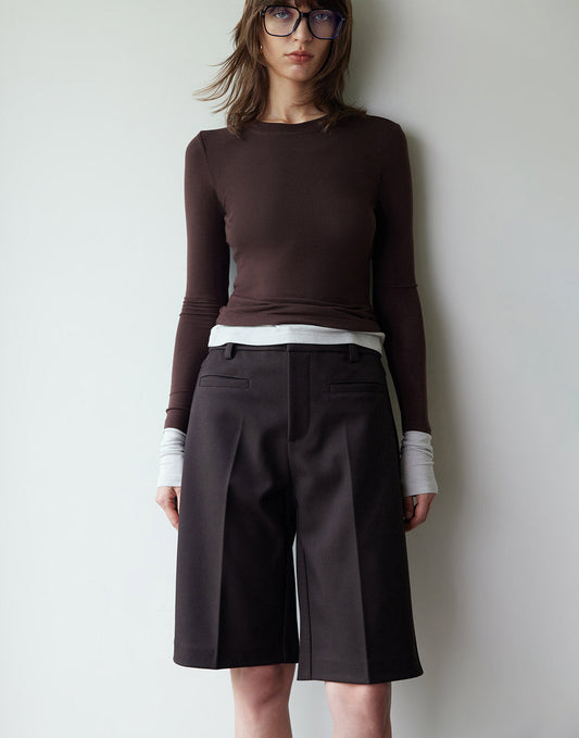 Sleek Fit Twill Shorts