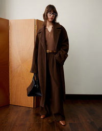 Long Lapel Loose Wool Coat