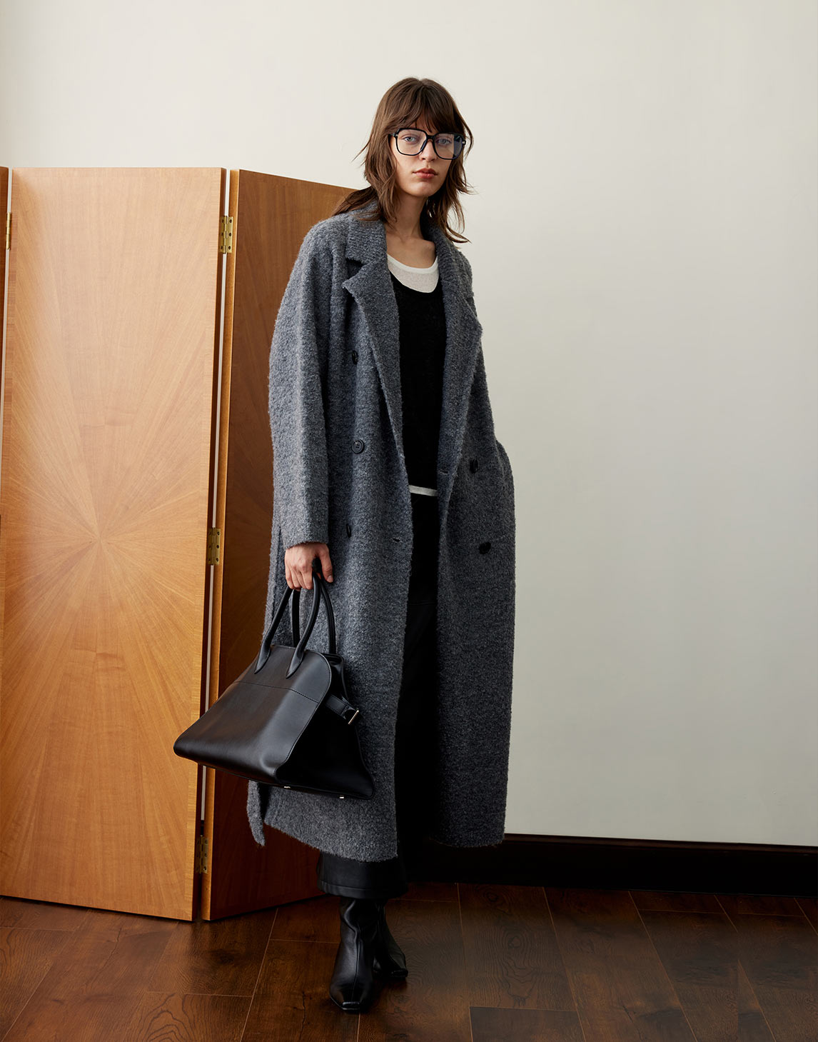 Fine Wool Mid-Length Coat