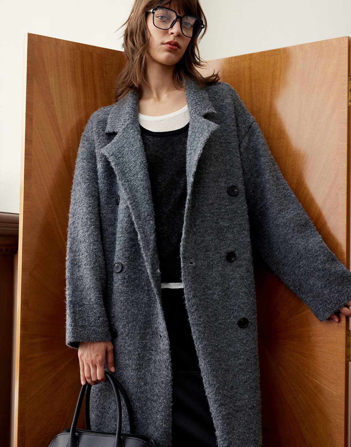 Fine Wool Mid-Length Coat