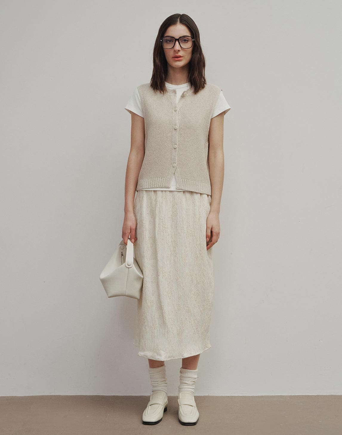 Gonna in jacquard floreale