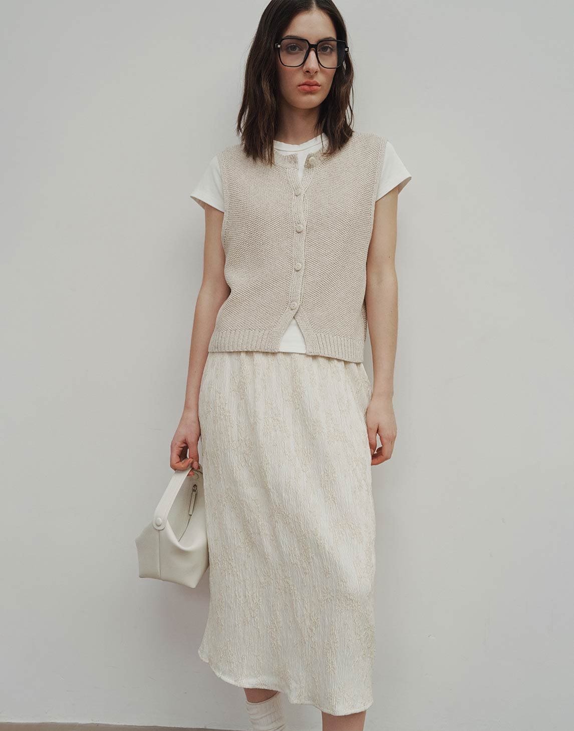 Gonna in jacquard floreale