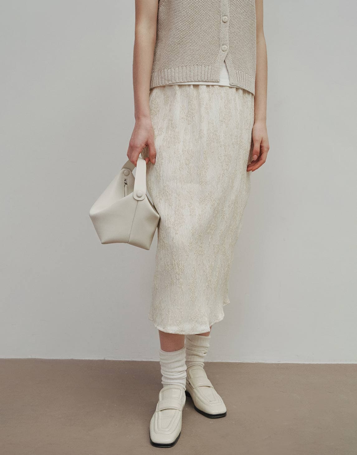 Gonna in jacquard floreale