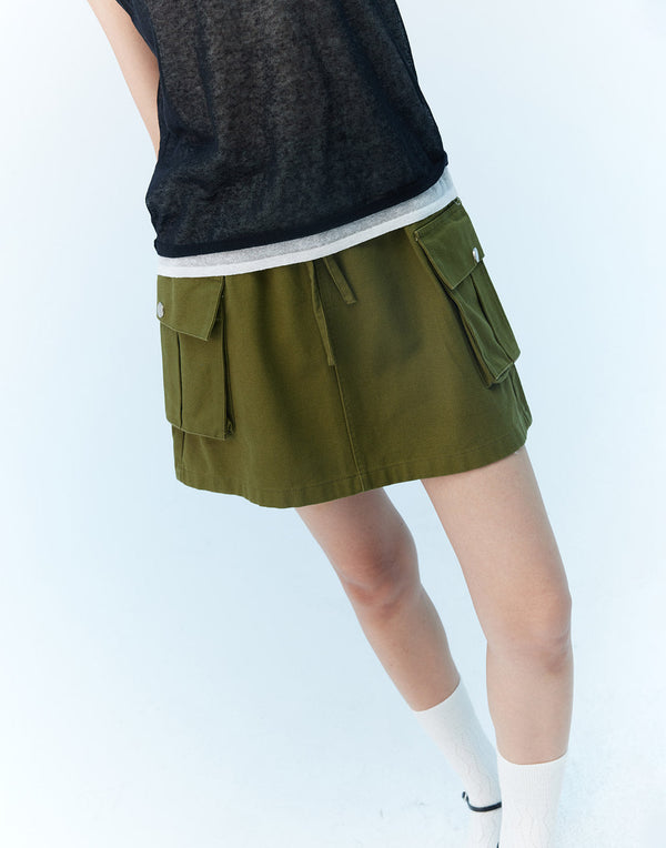 Jupe droite utilitaire moderne