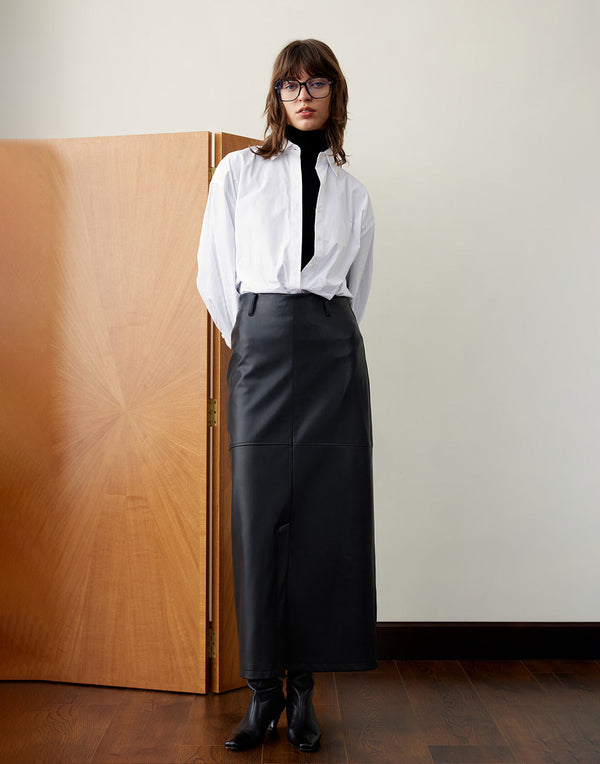 シックなリバーシブルストレートスカート