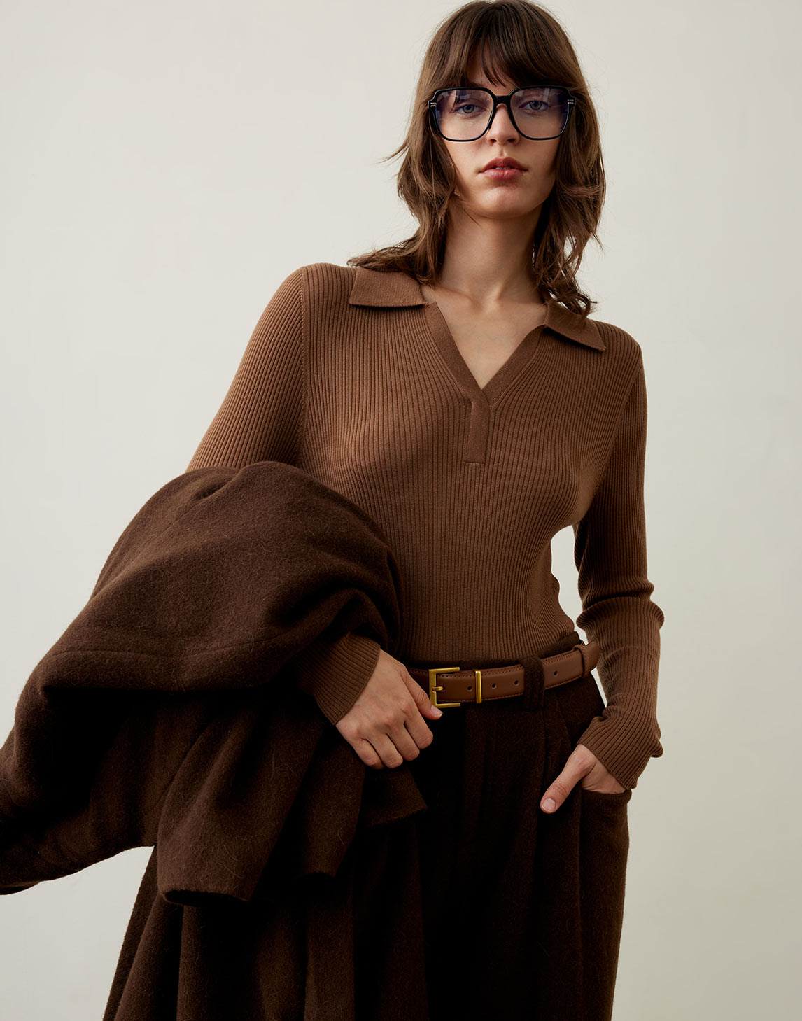 Elegant V-Neck Polo Top