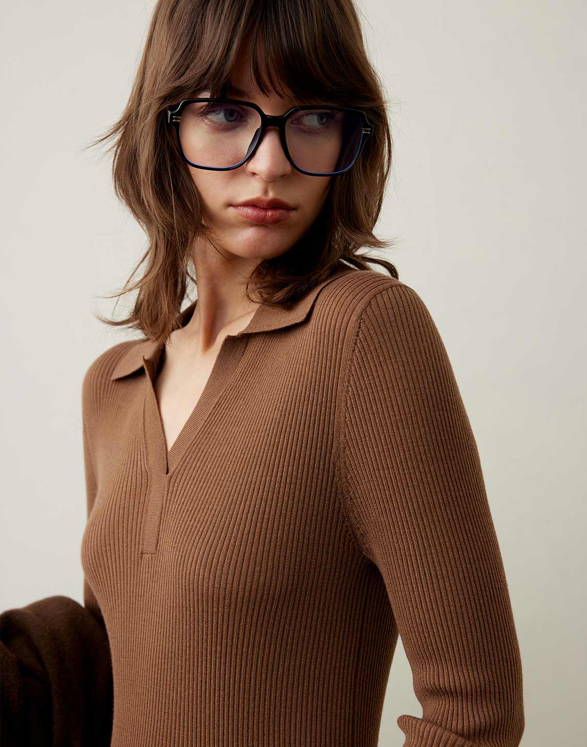 Elegant V-Neck Polo Top
