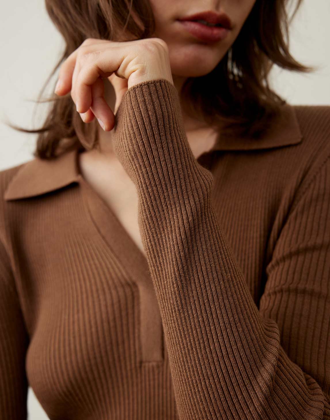 Elegant V-Neck Polo Top