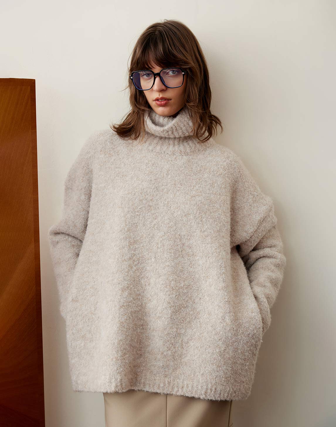 Kennedy Turtleneck Wool Sweater