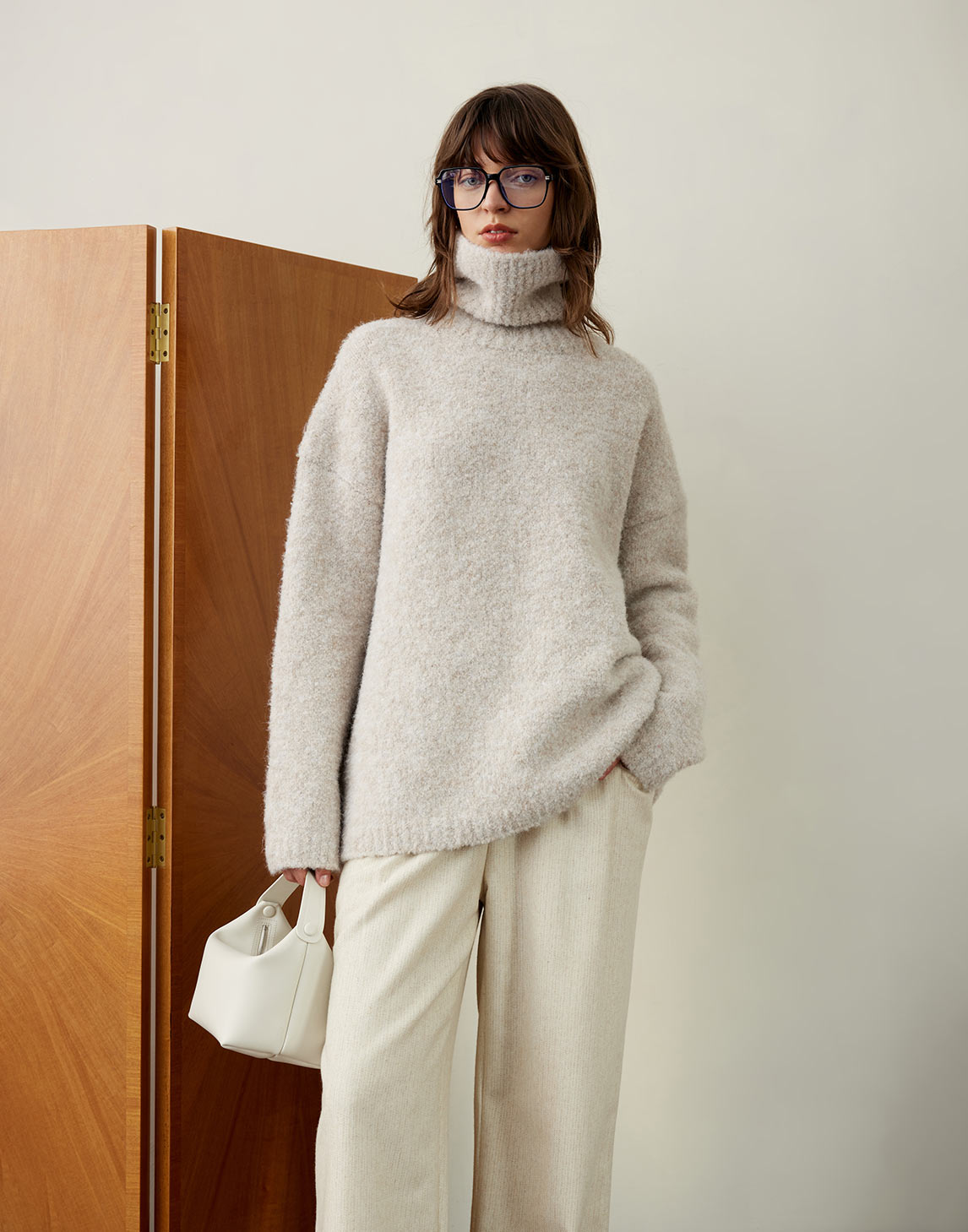 Kennedy Turtleneck Wool Sweater