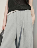 Oversized Drawstring Wide-leg Athletic Pants