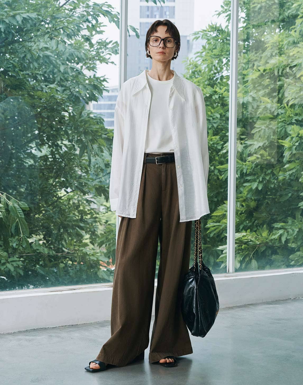 Loose-fitting large wide-leg pants