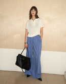 Woven Striped Casual Straight Leg Pants