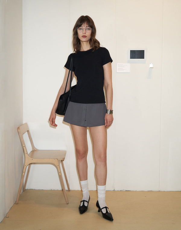 Front Button Skort