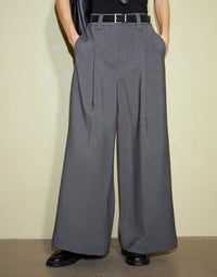 Textured Design Loose Wide Leg Pants