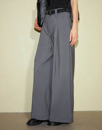 Textured Design Loose Wide Leg Pants