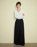 Textured Design Loose Wide Leg Pants