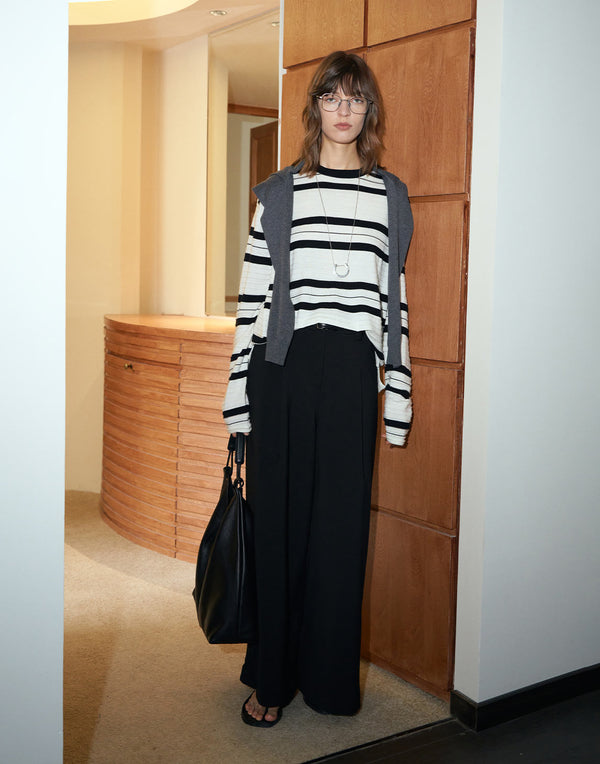 Sleek Drape Wide-Leg Pants