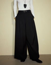 Textured Design Loose Wide Leg Pants