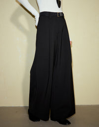 Textured Design Loose Wide Leg Pants