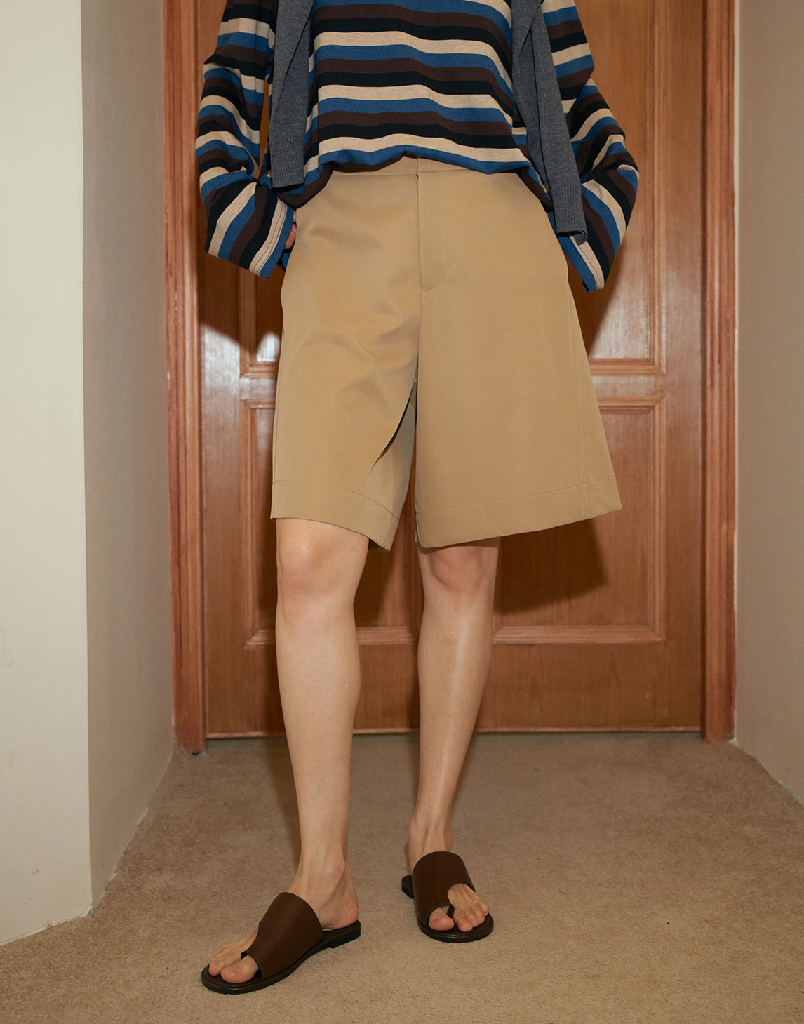 Chic Water-Resistant Tailored Shorts