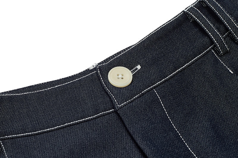 Rolled-up Hem Vintage Jeans