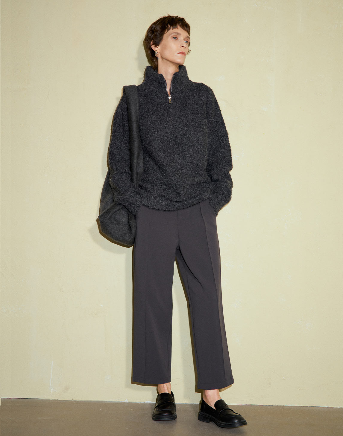 High - quality Imitation Wool Suit Capris