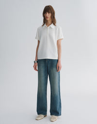 Jean droit taille haute