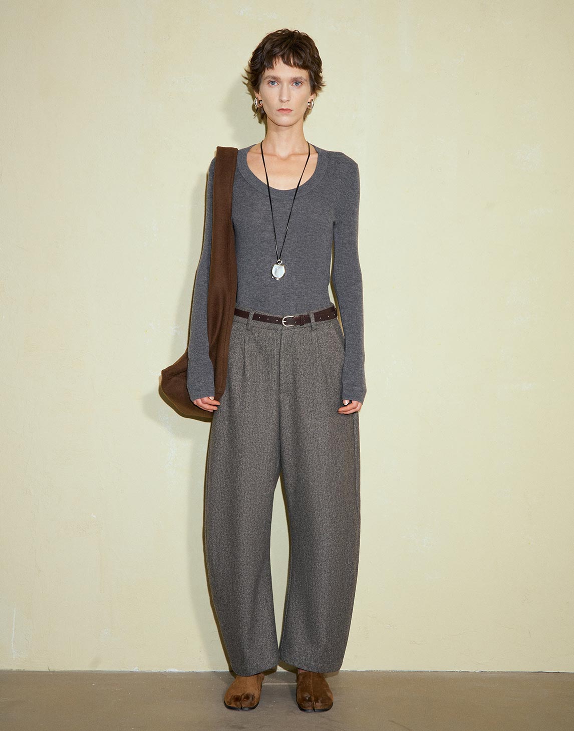 Vintage Wool Bent Leg Pants