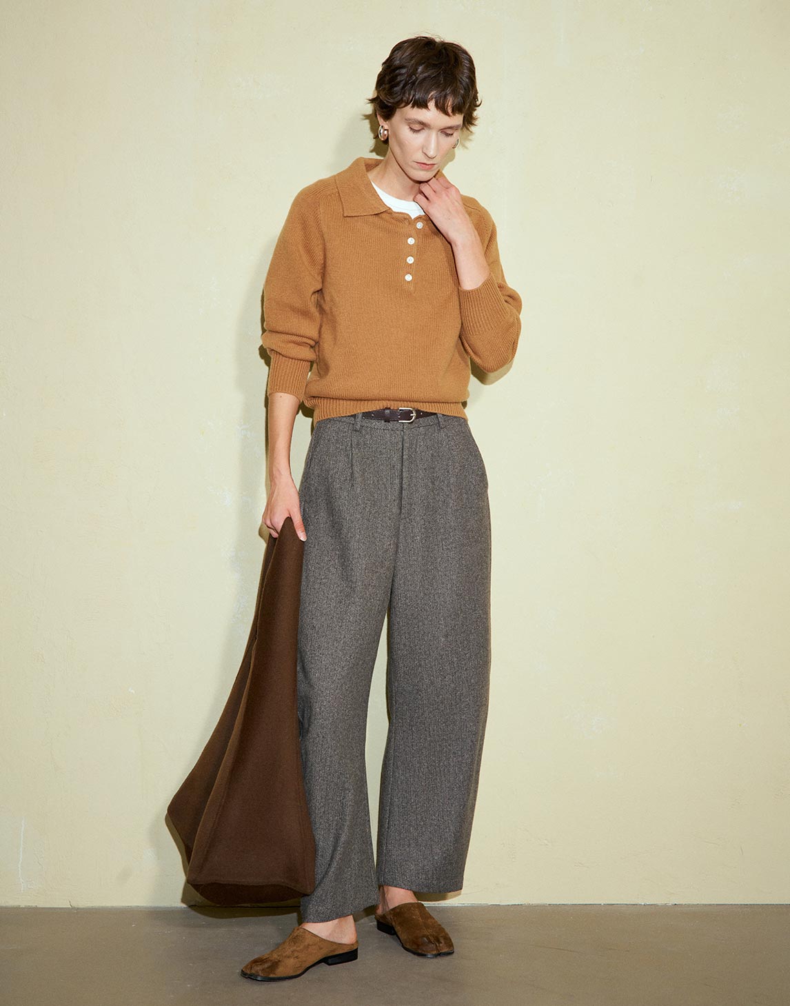 Vintage Wool Bent Leg Pants