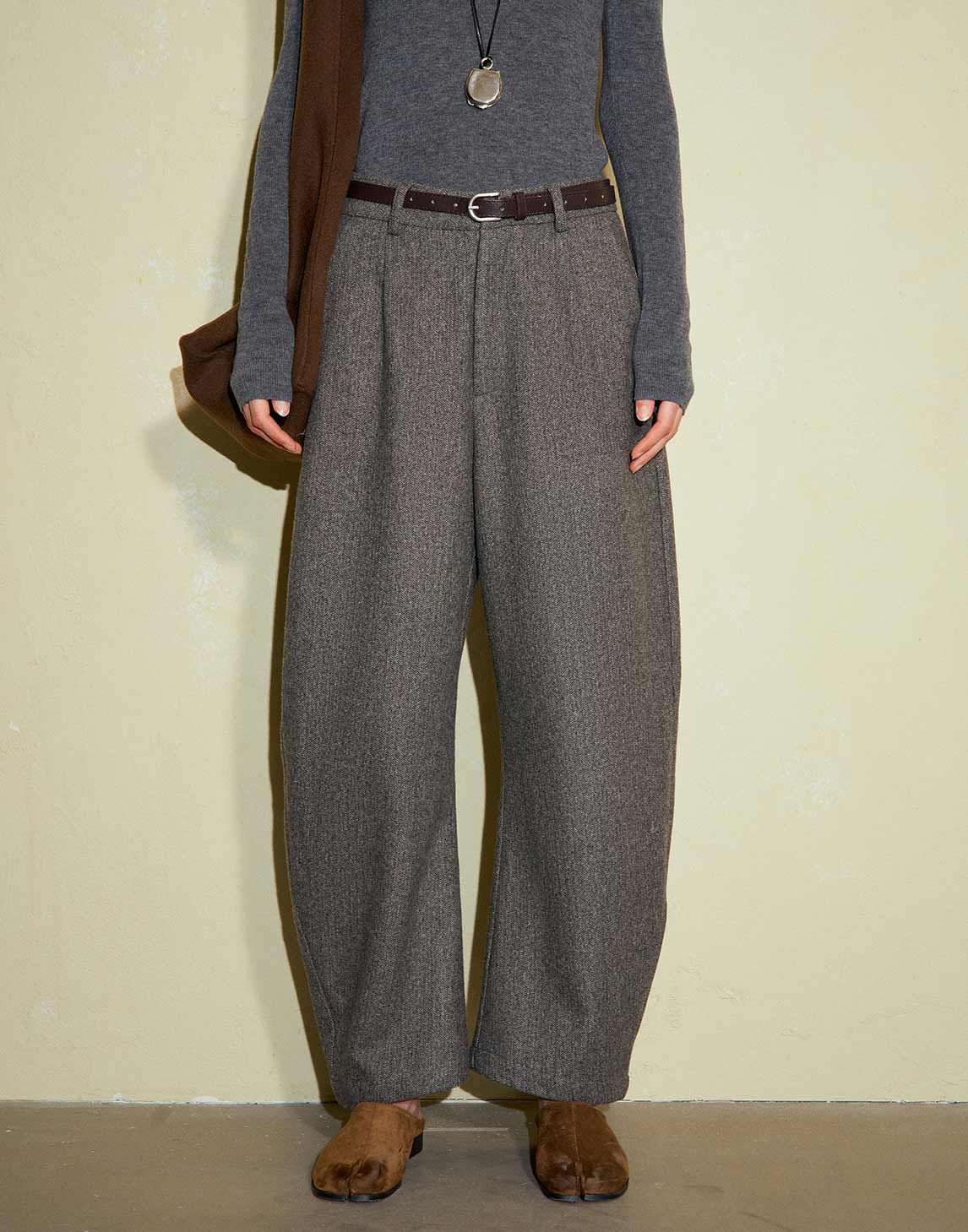 Vintage Wool Bent Leg Pants