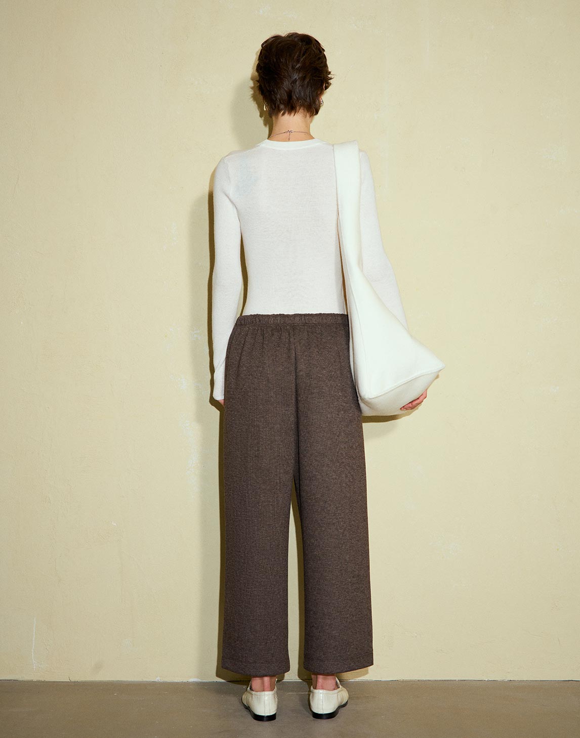 Wool Knit Drawstring Octogenarian Pants