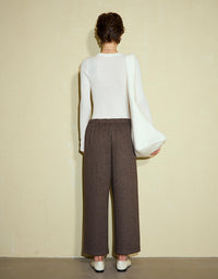 Wool Knit Drawstring Octogenarian Pants