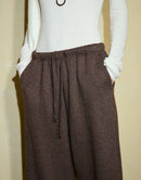 Acetate - Wool Blended Knitted Capris