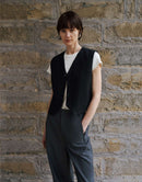 Tencel-Linen Blend V-neck Vest