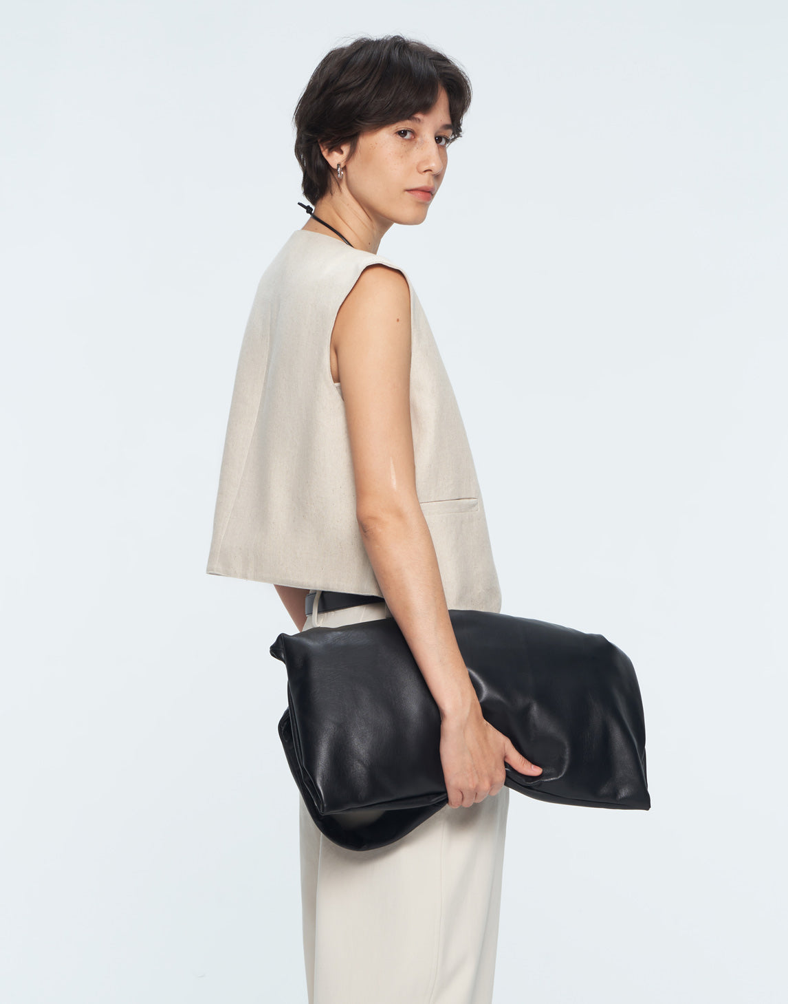 Tencel-Linen Blend V-neck Vest