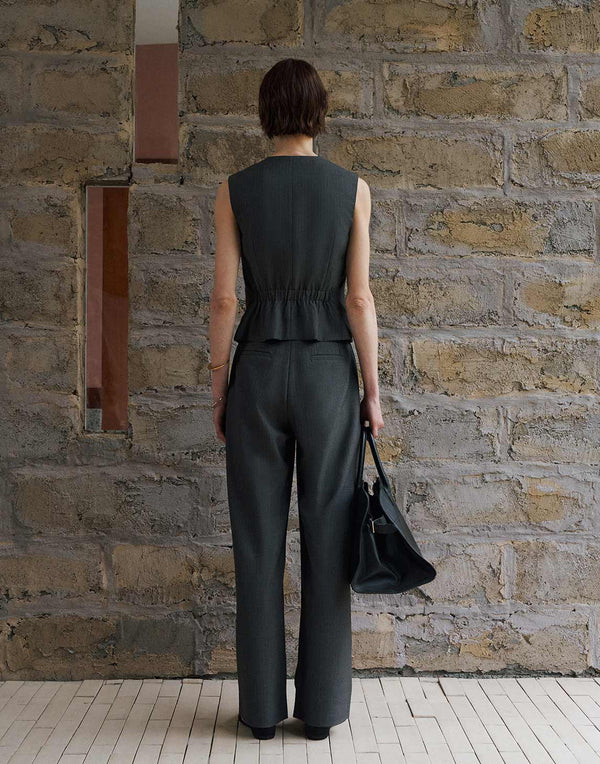 Acetate Pleated Pants