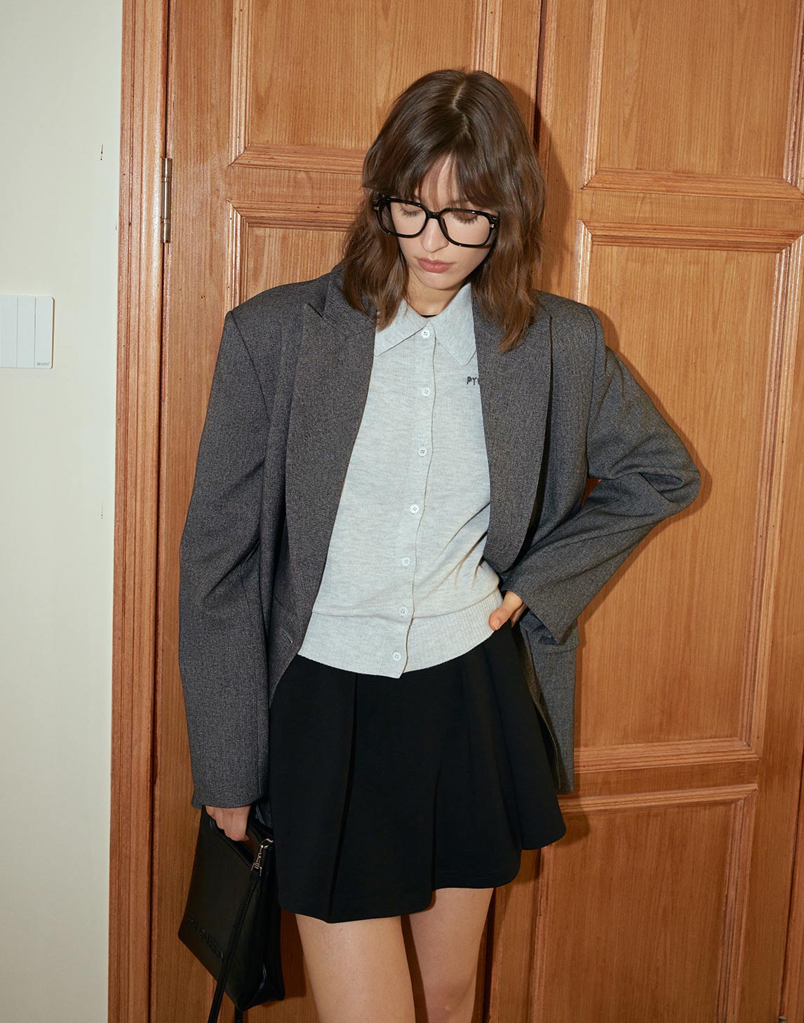 Chicer zweifarbiger Blazer im Relaxed-Stil