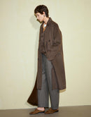 Two-piece Brown Double-faced Wool Vest Coat Set