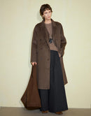 Two-piece Brown Double-faced Wool Vest Coat Set