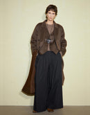 Two-piece Brown Double-faced Wool Vest Coat Set