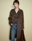 Two-piece Brown Double-faced Wool Vest Coat Set