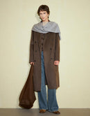 Two-piece Brown Double-faced Wool Vest Coat Set