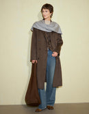 Two-piece Brown Double-faced Wool Vest Coat Set