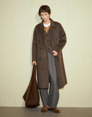 Two-piece Brown Double-faced Wool Vest Coat Set